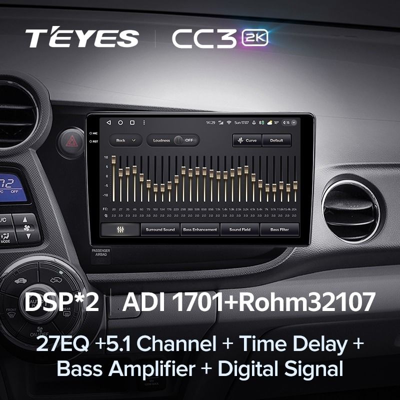 Штатная магнитола Teyes CC3 2K 6/128 Honda Insight 2 LHD (2009-2014)
