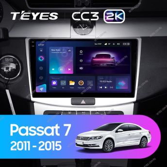 Штатная магнитола Teyes CC3 2K 6/128 Volkswagen Passat B6 (2005-2010) \ B7 (2010-2015)