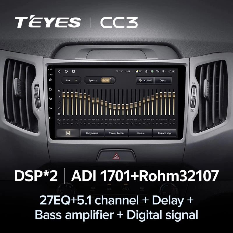 Штатная магнитола Teyes CC3 6/128 Kia Sportage 3 SL (2010-2016) Тип-A