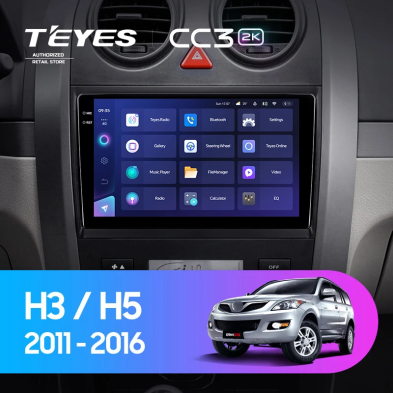 Штатная магнитола Teyes CC3 2K 6/128 Great Wall Hover H3 H5 (2011-2016)
