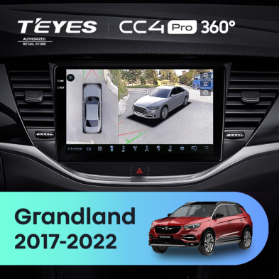 Штатная магнитола Teyes CC4 Pro 360 12/256 Opel Grandland (2017-2022) Тип-A