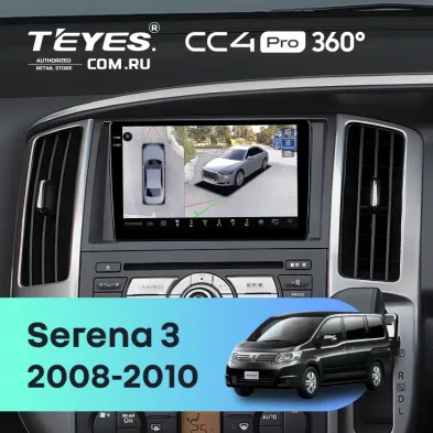 Штатная магнитола Teyes CC4 Pro 360 12/256 Nissan Serena 3 C25 (2008-2010)