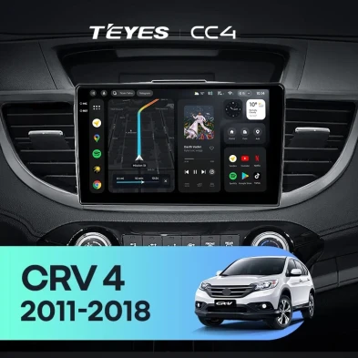 Штатная магнитола Teyes CC4 6/64 Honda CR-V 4 RM RE (2011-2018) 9" Тип-C