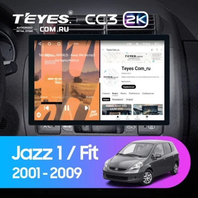 Штатная магнитола Teyes CC3 2K 4/32 Honda Fit 1 (2001-2009) (11")