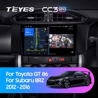 Штатная магнитола Teyes CC3 2K 360 6/128 Toyota GT 86 (2012-2016) Правый руль