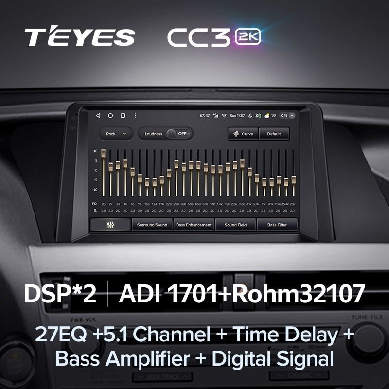 Штатная магнитола Teyes CC3 2K 4/32 Lexus RX270 RX350 RX450h AL10 3 (2008-2015) Тип-B