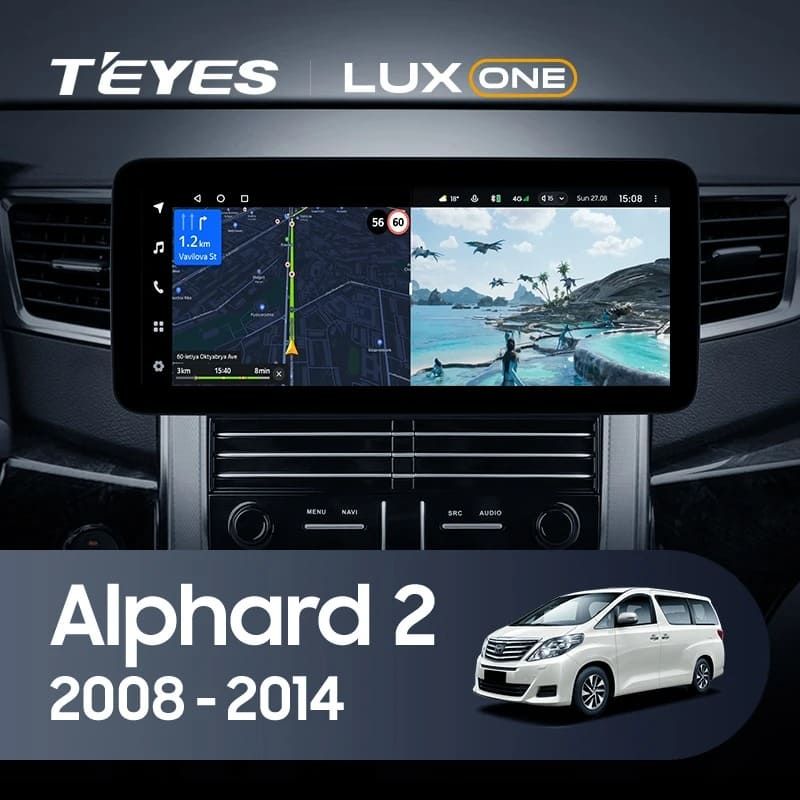 Штатная магнитола Teyes LUX ONE 4/32 Toyota Alphard 2 H20 (2008-2014) Тип-B