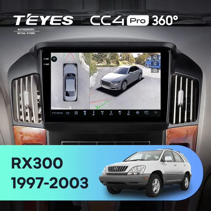 Штатная магнитола Teyes CC4 Pro 360 8/128 Lexus RX300 XU10 (1997-2003) F2