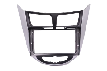 Переходная рамка Hyundai Solaris 1 (2010-2016) (черно-серый) F4 (9")