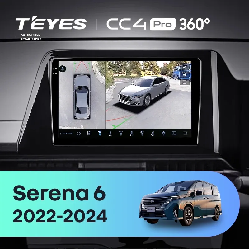 Штатная магнитола Teyes CC4 Pro 360 8/128 Nissan Serena 6 C28 (2022-2024)