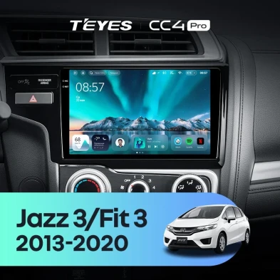 Штатная магнитола Teyes CC4 Pro 8/128 Honda Fit 3 GP GK (2013-2020) Тип-A