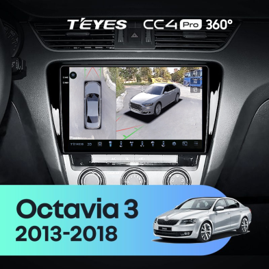 Штатная магнитола Teyes CC4 Pro 360 8/128 Skoda Octavia 3 A7 (2013-2018) Тип-B