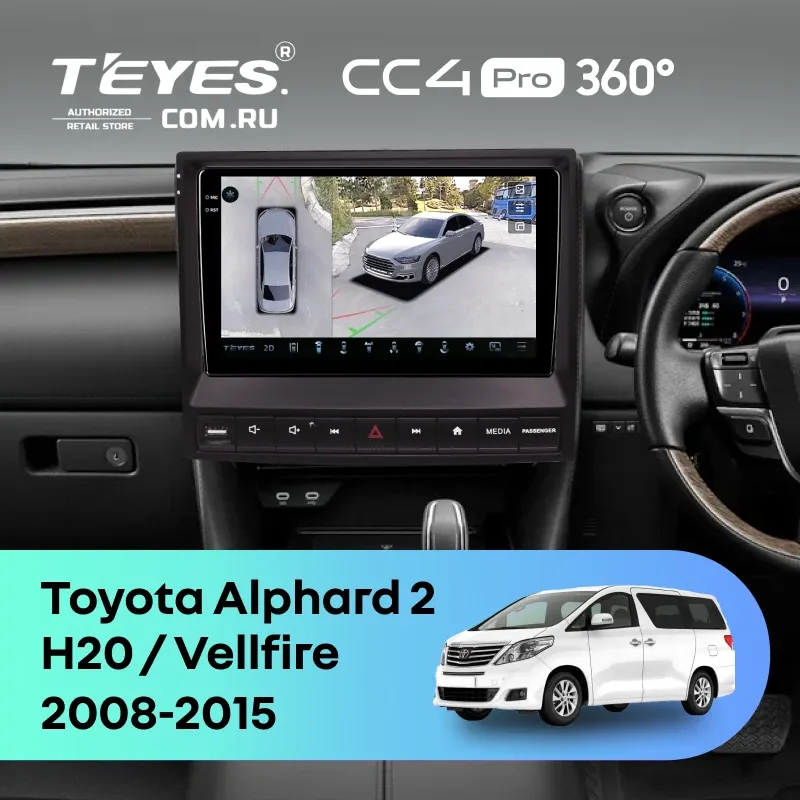 Штатная магнитола Teyes CC4 Pro 360 8/128 Toyota Alphard 2 H20 (2008-2015) F3