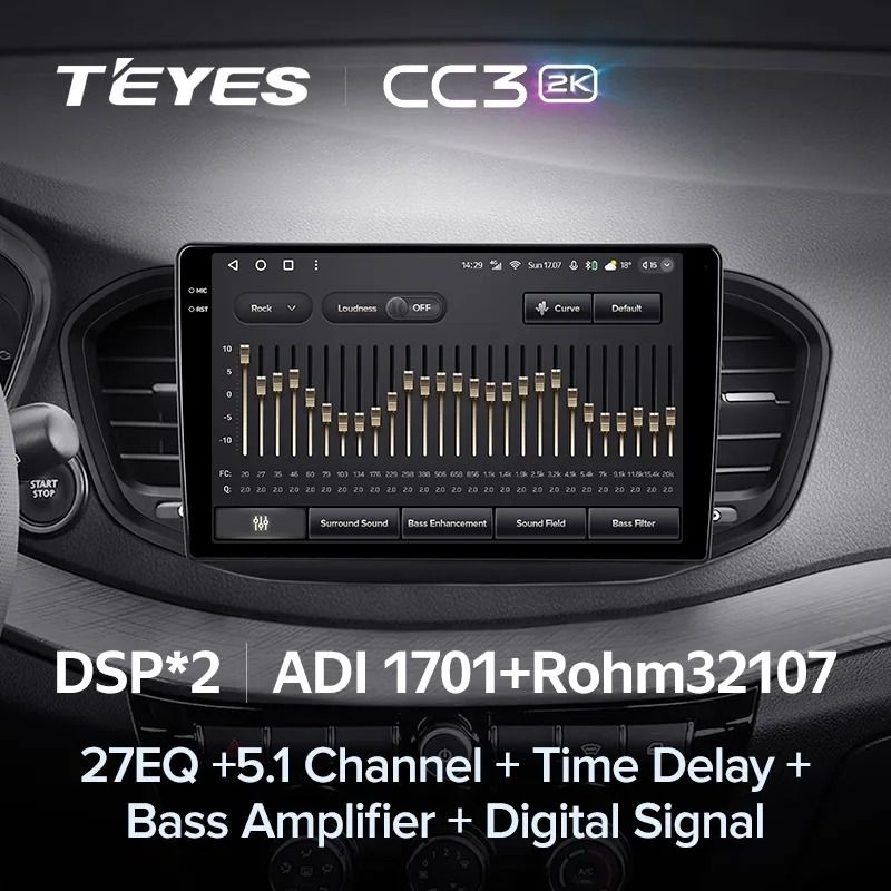 Штатная магнитола Teyes CC3 2K 6/128 Lada Vesta 2023+ F2 Тип-A
