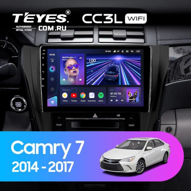 Штатная магнитола Teyes CC3L WiFi 2/32 Toyota Camry 7 XV 50 55 (2014-2017) (черная) F2