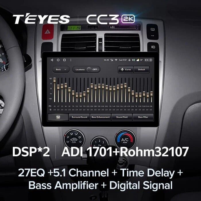 Штатная магнитола Teyes CC3 2K 4/32 Hyundai Tucson 1 (2004-2009) (11")