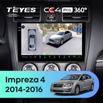 Штатная магнитола Teyes CC4 Pro 360 12/256 Subaru Impreza 4 (2014-2016)