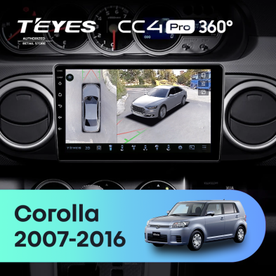 Штатная магнитола Teyes CC4 Pro 360 8/128 Toyota Corolla Rumion E150 (2007-2016)