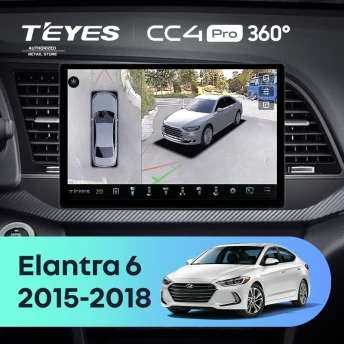 Штатная магнитола Teyes CC4 Pro 360 12/256 Hyundai Elantra 6 (2015-2018) Тип-A (13")