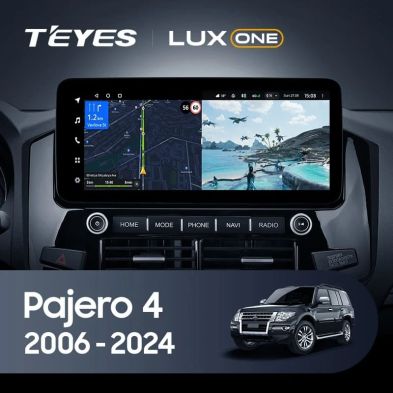 Штатная магнитола Teyes LUX ONE 360 6/128 Mitsubishi Pajero 4 V80 V90 (2006-2024) Тип-A