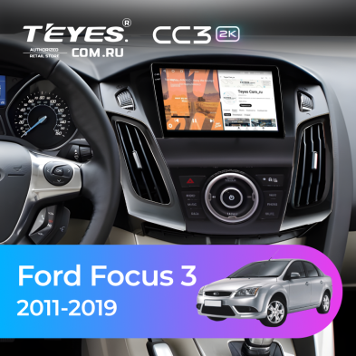 Штатная магнитола Teyes CC3 2K 6/128 Ford Focus 3 (2011-2019) (черная) F3