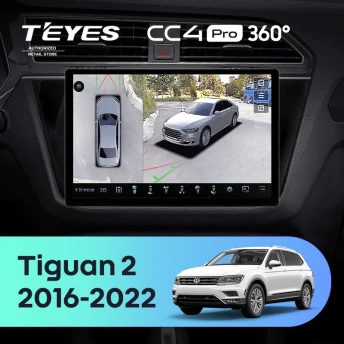 Штатная магнитола Teyes CC4 Pro 360 8/128 Volkswagen Tiguan 2 (2016-2022) Тип-B (11")
