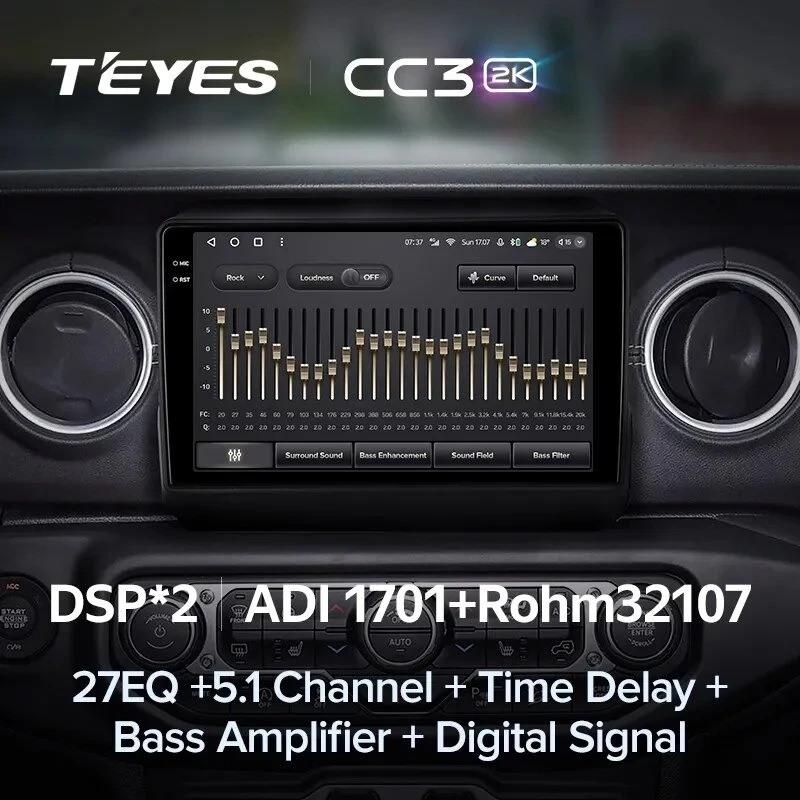 Штатная магнитола Teyes CC3 2K 4/32 Jeep Wrangler 4 JL (2018-2019)