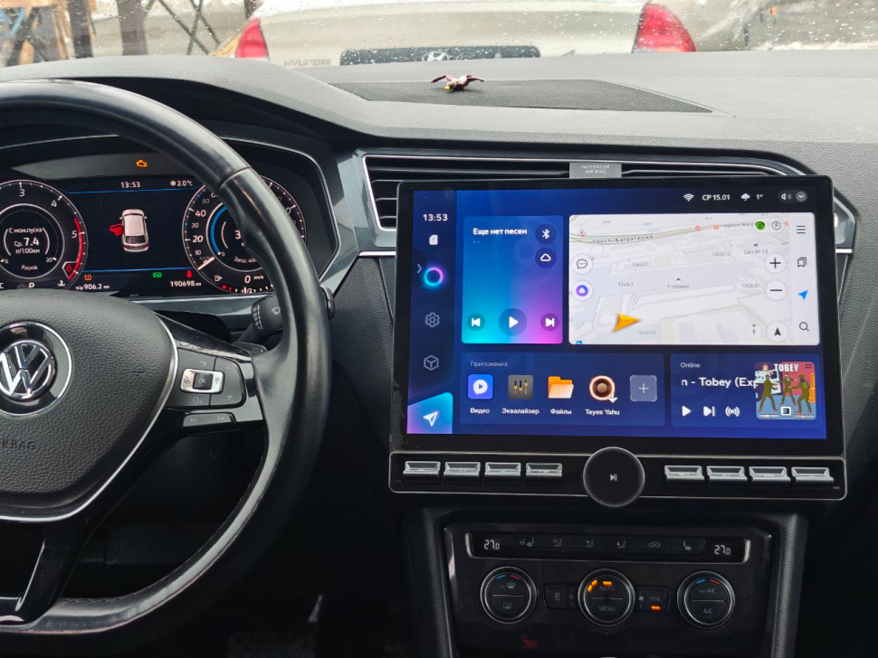 Штатная магнитола Teyes CC3 2K 6/128 Volkswagen Tiguan 2 (2016-2022) Тип-A (13" с кнопками)