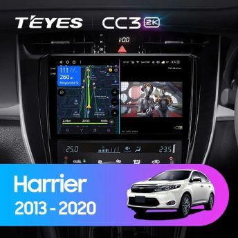 Штатная магнитола Teyes CC3 2K 4/32 Toyota Harrier XU60 (2013-2020) F2