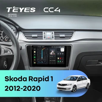 Штатная магнитола Teyes CC4 6/64 Skoda Rapid 1 (2012-2020) F1