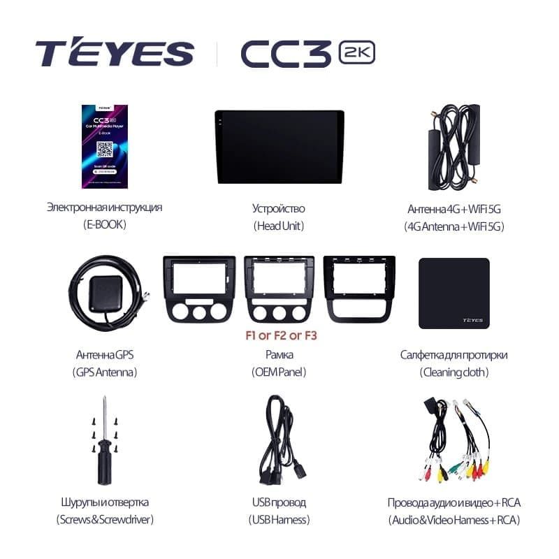 Штатная магнитола Teyes CC3 2K 4/32 Volkswagen Jetta 5 (2005-2010) F2