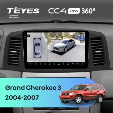 Штатная магнитола Teyes CC4 Pro 360 12/256 Jeep Grand Cherokee 3 WK (2004-2007) F1