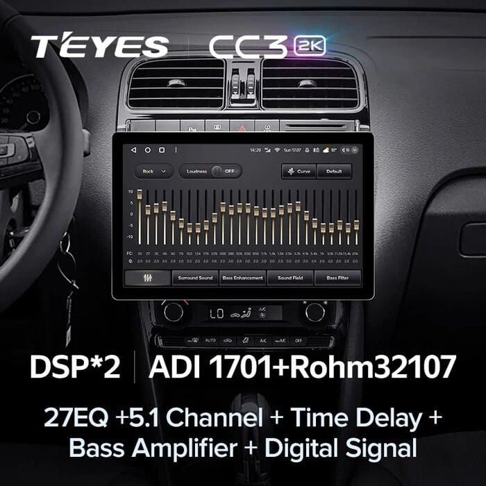 Штатная магнитола Teyes CC3 2K 4/64 Volkswagen Polo 5 (2008-2020) F1 (11")
