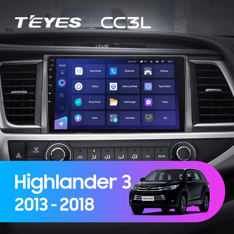 Штатная магнитола Teyes CC3L 4/32 Toyota Highlander 3 XU50 (2013-2018)
