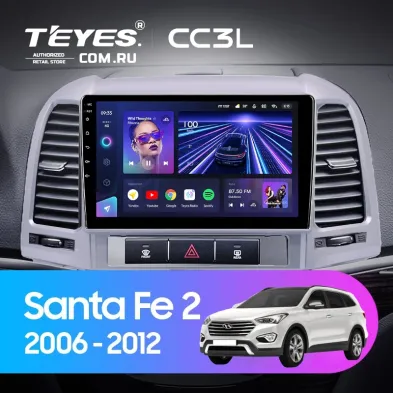Штатная магнитола Teyes CC3L 4/64 Hyundai Santa Fe 2 (2006-2012)