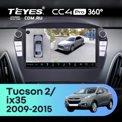 Штатная магнитола Teyes CC4 Pro 360 8/128 Hyundai ix35 (2009-2015) (Tucson 2) (с кнопками) Тип-AB