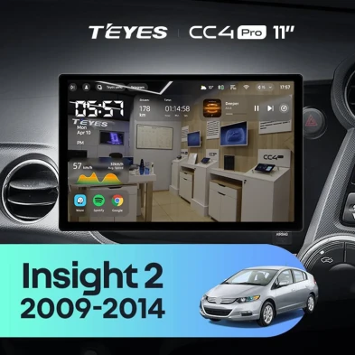 Штатная магнитола Teyes CC4 Pro 8/128 Honda Insight 2 (2009-2014) Правый руль (11")