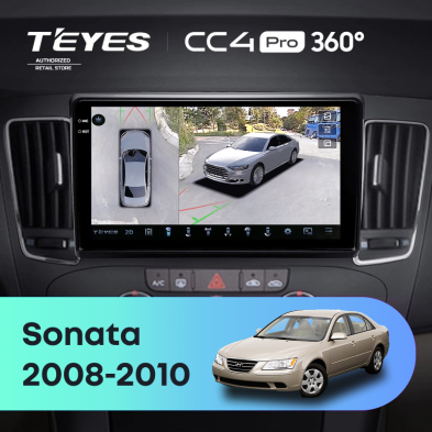 Штатная магнитола Teyes CC4 Pro 360 8/128 Hyundai Sonata NF (2008-2010) F2