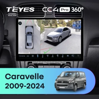 Штатная магнитола Teyes CC4 Pro 360 12/256 Volkswagen Caravelle (2009-2024) (13")