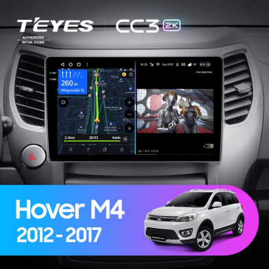 Штатная магнитола Teyes CC3 2K 4/32 Great Wall Hover M4 (2012-2017)