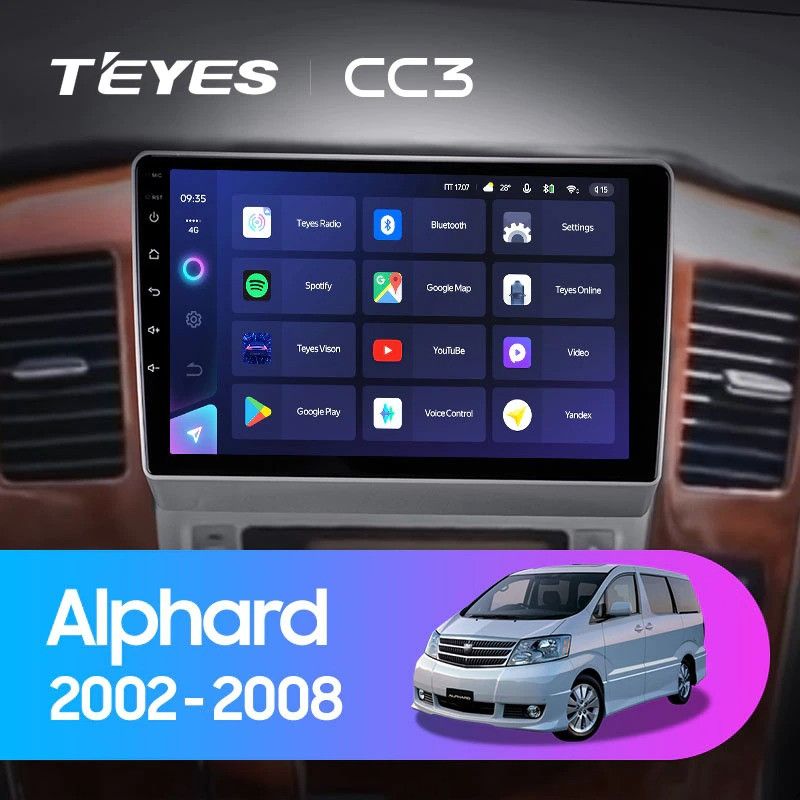 Штатная магнитола Teyes CC3 4/32 Toyota Alphard 1 H10 (2005-2008) F2