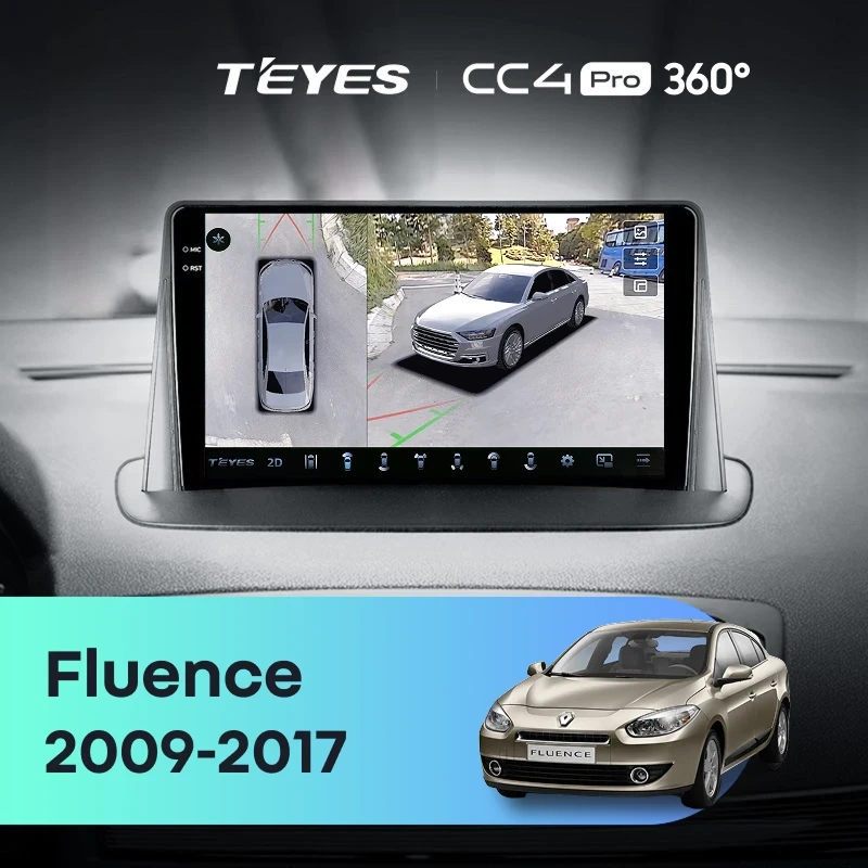 Штатная магнитола Teyes CC4 Pro 360 8/128 Renault Fluence (2009-2017)