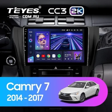 Штатная магнитола Teyes CC3 2K 6/128 Toyota Camry 7 XV 50 55 (2014-2017) (черная) F2