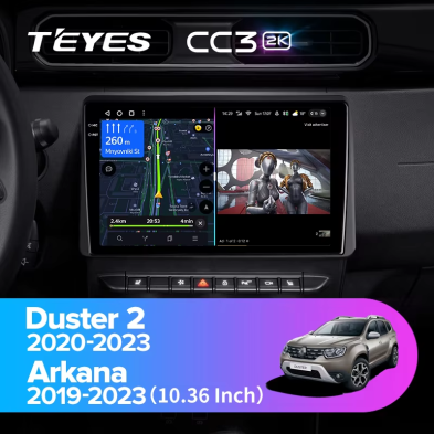 Штатная магнитола Teyes CC3 2K 6/128 Renault Arkana (2019-2023) F2