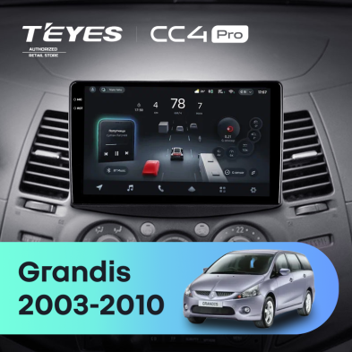 Штатная магнитола Teyes CC4 Pro 8/128 Mitsubishi Grandis 1 (2003-2010) F1