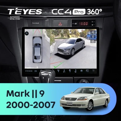 Штатная магнитола Teyes CC4 Pro 360 12/256 Toyota Mark II 9 X100 (2000-2007) F1 (11")
