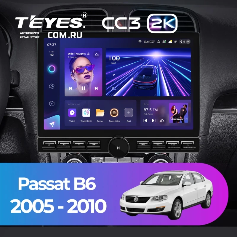 Штатная магнитола Teyes CC3 2K 6/128 Volkswagen Passat B6 (2005-2010) (13" с кнопками)