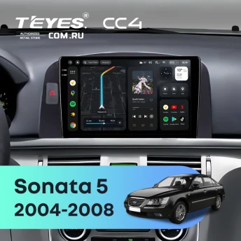 Штатная магнитола Teyes CC4 8/128 Hyundai Sonata 5 NF (2004-2008) F2