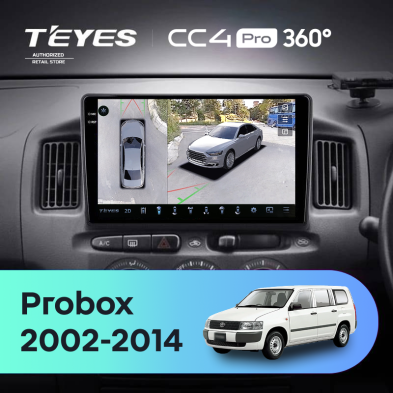 Штатная магнитола Teyes CC4 Pro 360 12/256 Toyota Succeed (2002-2014) Правый руль