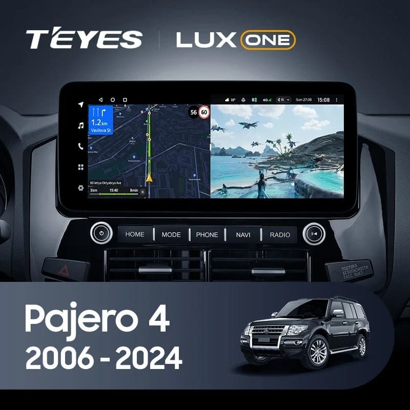 Штатная магнитола Teyes LUX ONE 6/128 Mitsubishi Pajero 4 V80 V90 (2006-2024) Тип-B